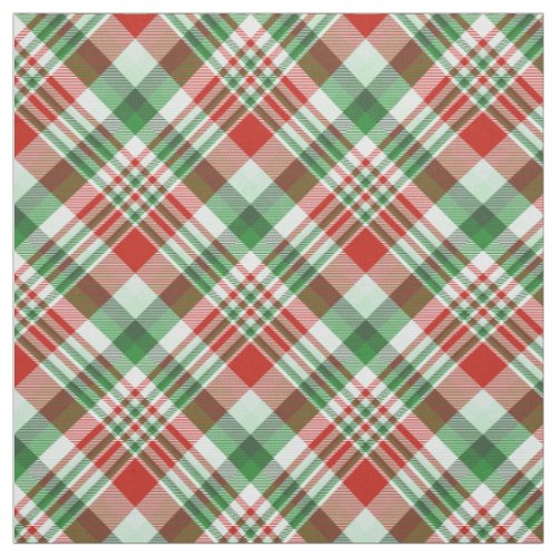 Red  Green Holiday Tartan Pattern Fabric