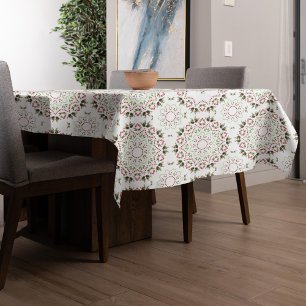 Red Green Holly Christmas Pattern Tablecloth