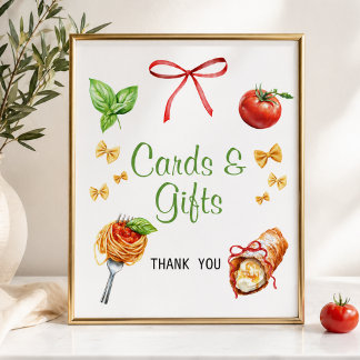 Red Green Holy Cannoli Baby Shower Cards & Gifts Poster