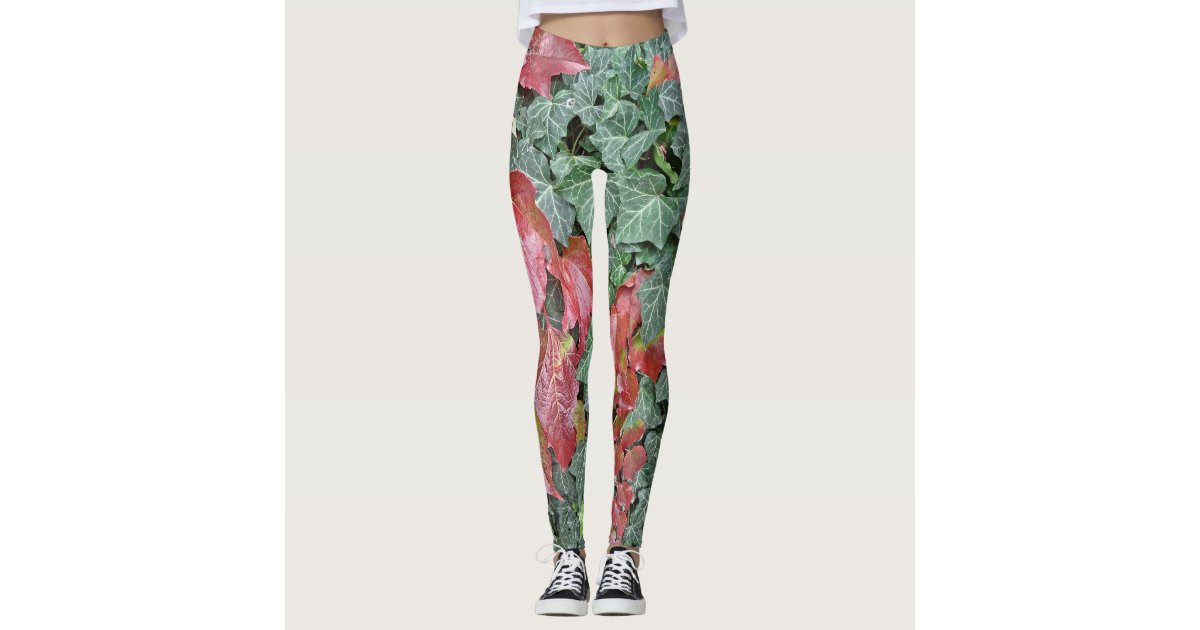 Autumn Fall Seasons Pattern Leggings and Yoga Pants for Women