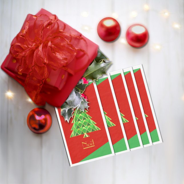 Red Green Joyoux Noel Paper Guest Towels (Creator Uploaded)