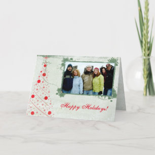 Red Green Merry Christmas Card With Your Photo