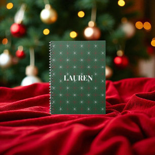 Red Green Mid Century Modern Holiday Notebook