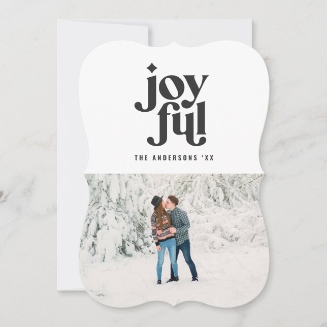 Red + green modern abstract joyful photo holiday (Front)