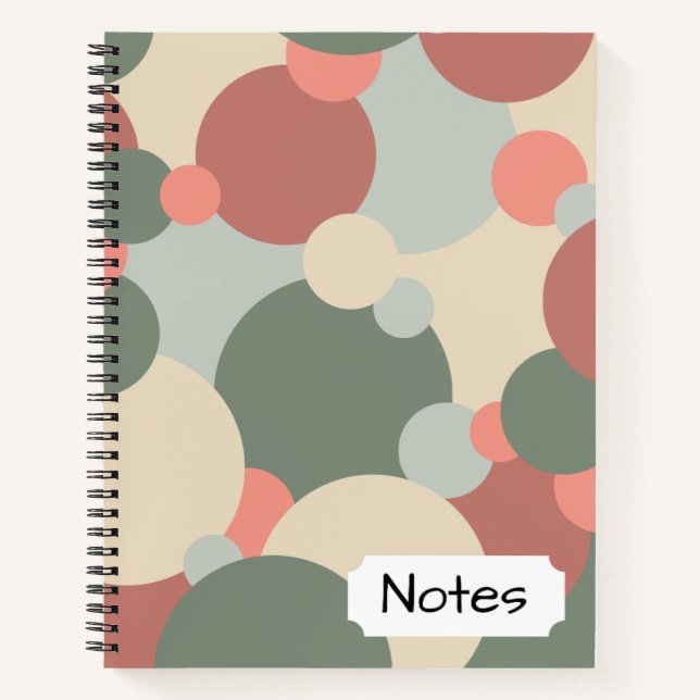 Red-green molecules Spiral Notebook (Front)