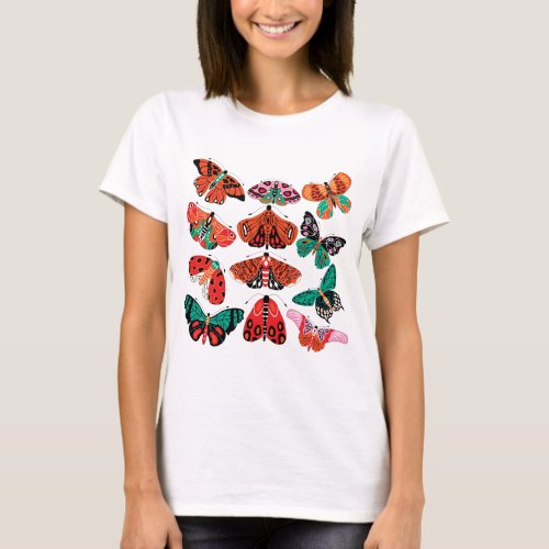 Red Green Moth and Butterfly T_Shirt