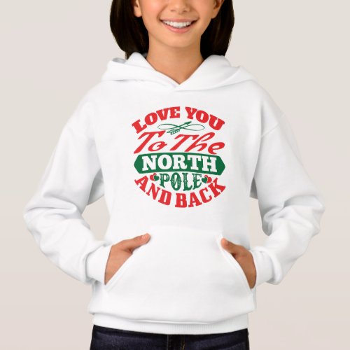 Red  Green North Pole Typography Hoodie