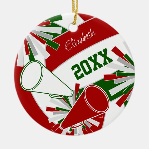 red green or ANY COLORS volleyball cheerleader Ceramic Ornament