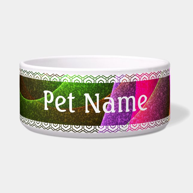 Red Green Orange Modern Abstract Art Pattern #22 Bowl (Front)