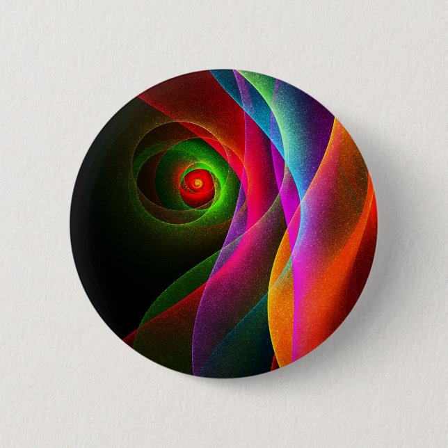 Red Green Orange Modern Abstract Art Pattern #22 Button (Front)
