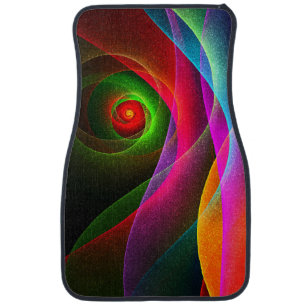Red Green Orange Modern Abstract Art Pattern #22 Car Floor Mat