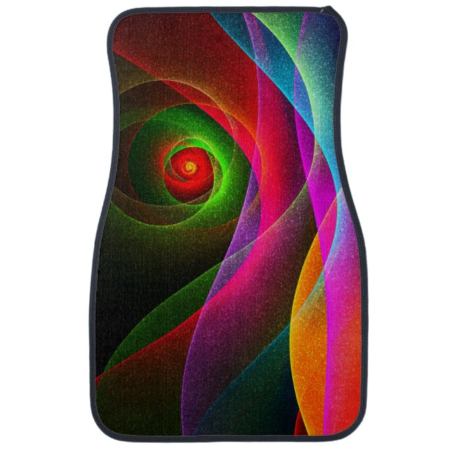 Red Green Orange Modern Abstract Art Pattern #22 Car Floor Mat (Front)