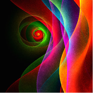 Red Green Orange Modern Abstract Art Pattern #22 Cutout