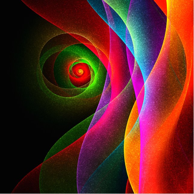 Red Green Orange Modern Abstract Art Pattern #22 Cutout (Front)