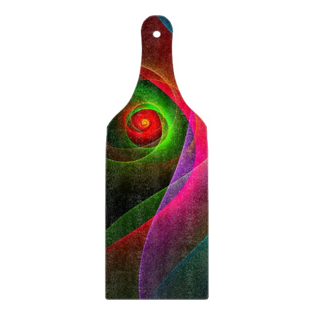 Red Green Orange Modern Abstract Art Pattern #22 Cutting Board (Front)