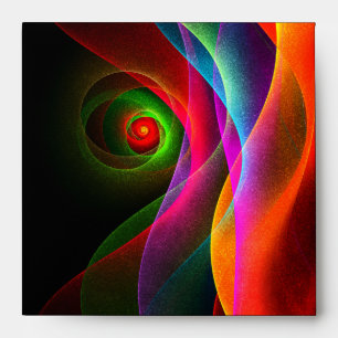 Red Green Orange Modern Abstract Art Pattern #22 Envelope