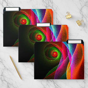 Red Green Orange Modern Abstract Art Pattern #22 File Folder