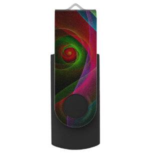 Red Green Orange Modern Abstract Art Pattern #22 Flash Drive