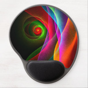 Red Green Orange Modern Abstract Art Pattern #22 Gel Mouse Pad