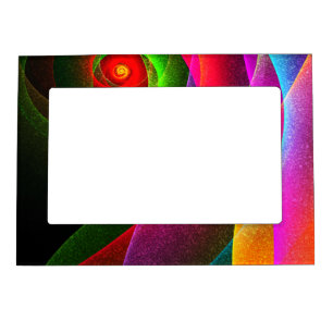 Red Green Orange Modern Abstract Art Pattern #22 Magnetic Frame