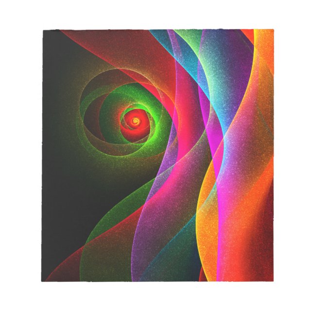 Red Green Orange Modern Abstract Art Pattern #22 Notepad (Front)