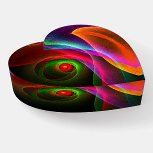 Red Green Orange Modern Abstract Art Pattern #22 Paperweight