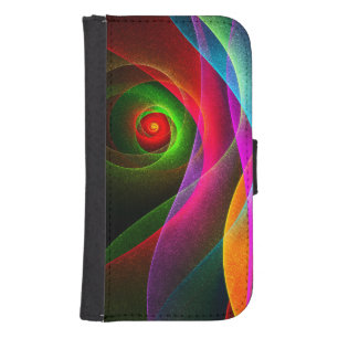 Red Green Orange Modern Abstract Art Pattern #22 Galaxy S4 Wallet Case
