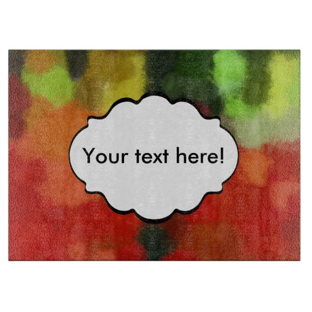 Red green painting cutting board (Front)