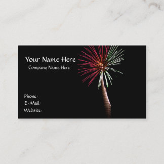 Red & Green Palm Business Card