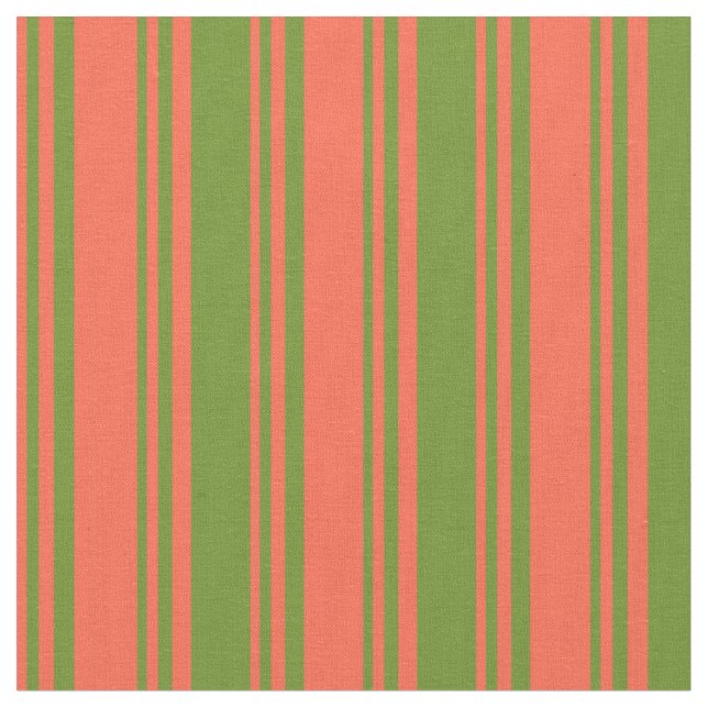 Red & Green Pattern Fabric (Close Up)