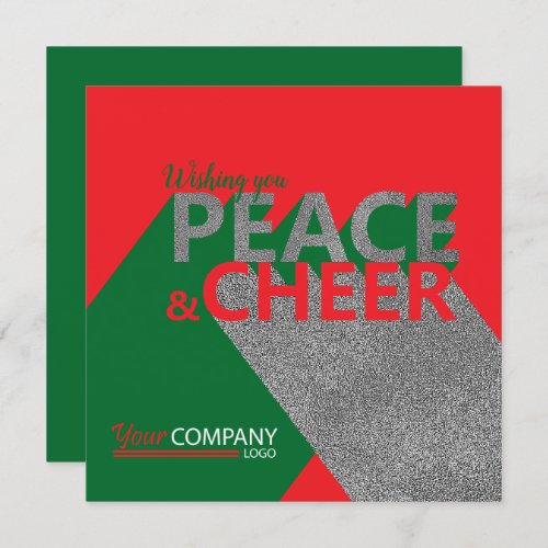 Red  Green Peace  Cheer Card