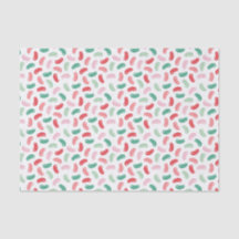 Red, Green, Peach, Pink Jellybean Design