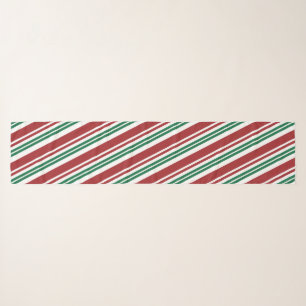 Red & Green Peppermint Stripe Scarf