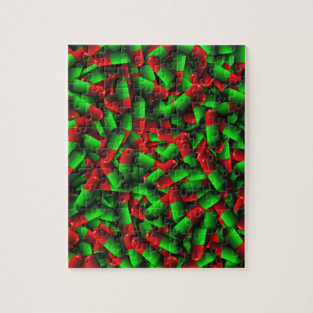 red green pills drugs jigsaw puzzle (Vertical)
