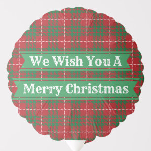 Red & Green Plaid Balloon