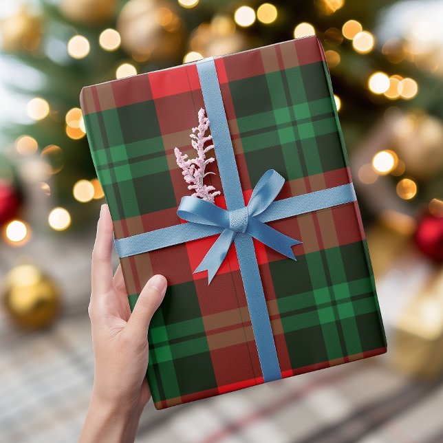 Red Green Plaid Buffalo Check Christmas Holiday Wrapping Paper (Red Green Plaid Buffalo Check Christmas Holiday Wrapping Paper)