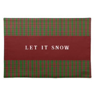 Red Green Plaid Christmas Cloth Placemat