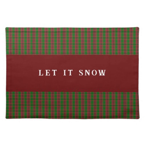 Red Green Plaid Christmas Cloth Placemat