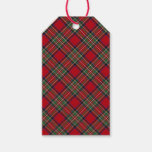 Red Green Plaid Classic Stewart Tartan Gift Tags