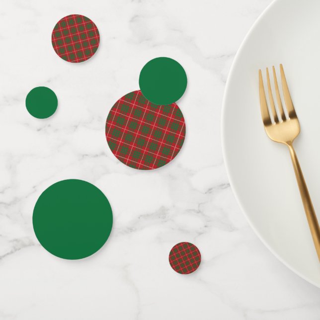 Red & Green Plaid Confetti (Group)