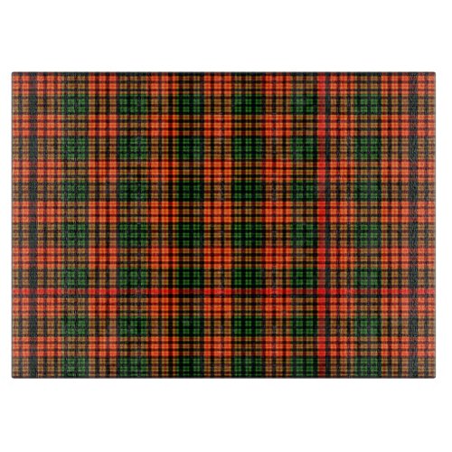 Red Green Plaid Cutting Board    