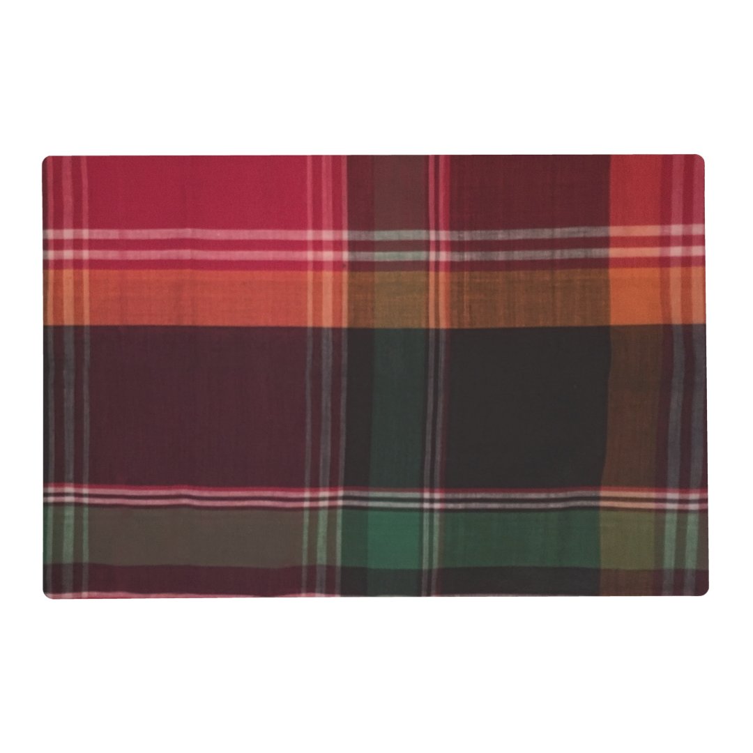 Red Green Plaid Madras Placemat | Zazzle