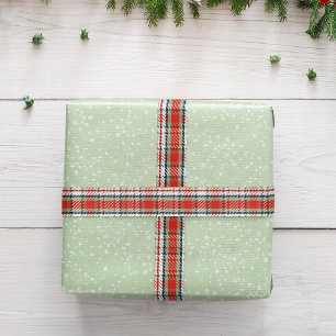 Red Green Plaid Pattern Simple Satin Ribbon