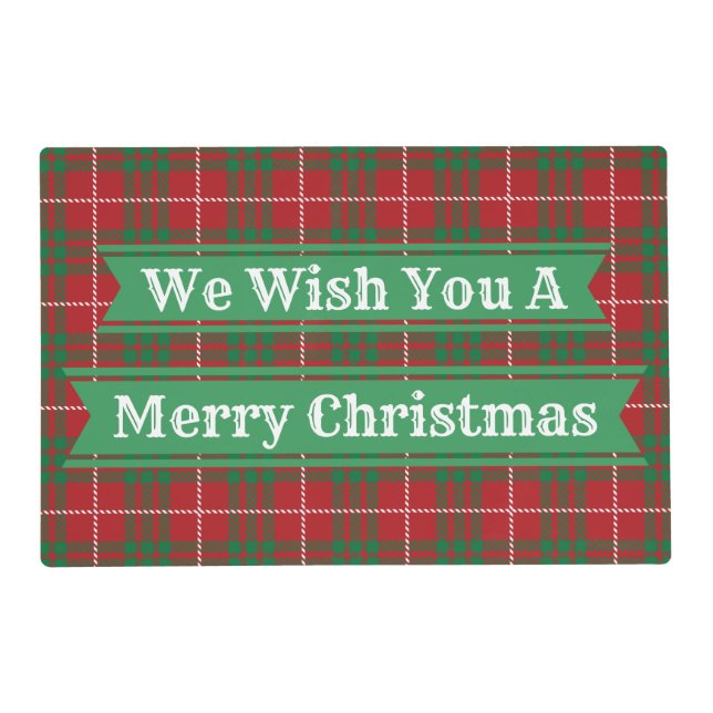 Red & Green Plaid Placemat (Front)