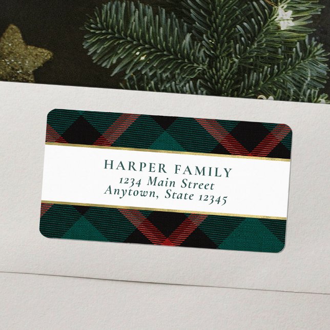 Red Green Plaid Tradition  Label (Creator Uploaded)
