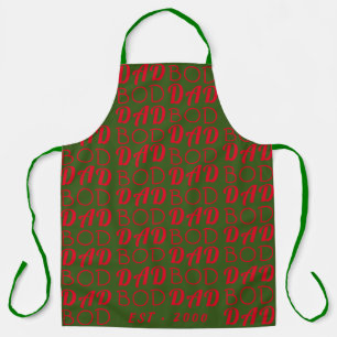 Red Green Premium   Dad Bod   Holiday Custom Apron