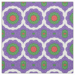 Red Green Purple White Kaleidoscope Christmas Fabric