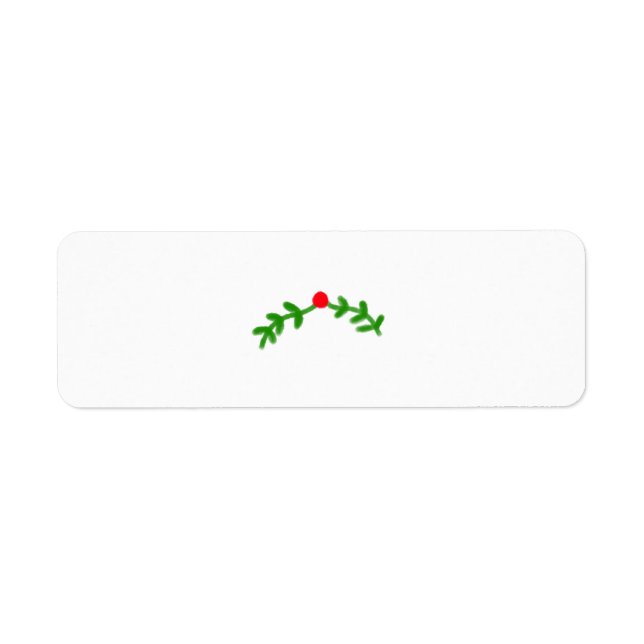 red green snowflakes text photo merry christmas label (Front)