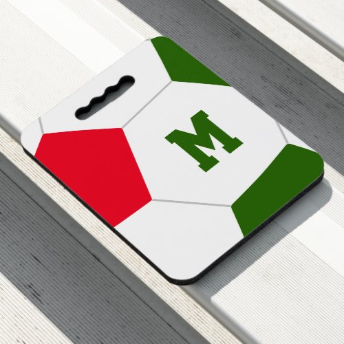 red green soccer team colors fans seat cushion