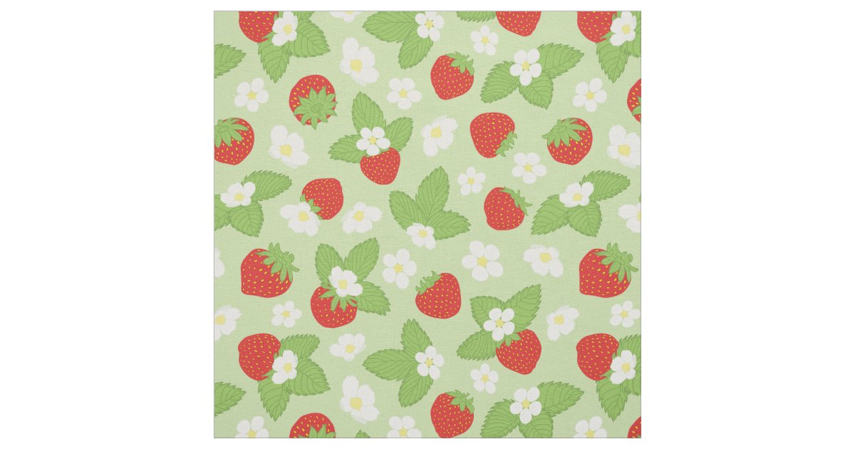 Green Strawberries Wrapping Paper Sheet